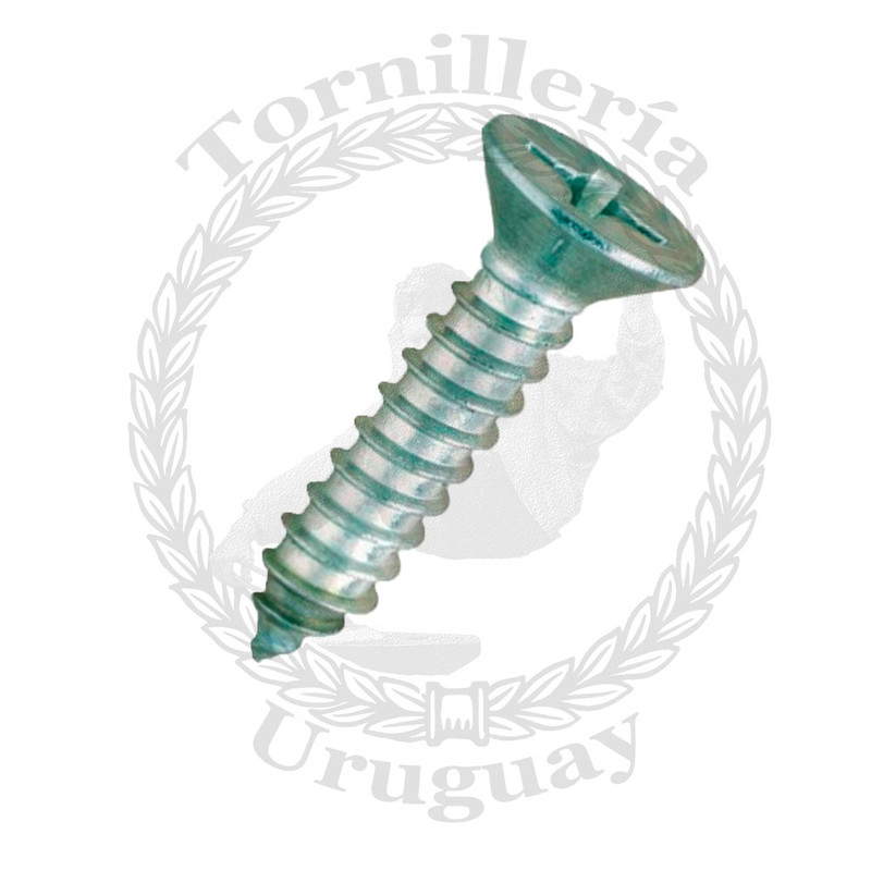 Tornillo  para chapa cabeza fresada Phillips 4.8 x 19 mm
