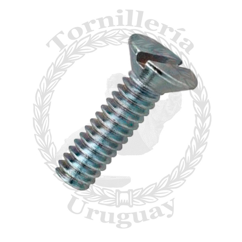 Tornillo para metal acero Inox. cabeza fresada ranura paleta 1/4x5/8