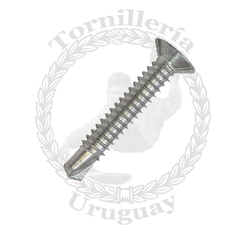 Tornillo punta mecha cabeza fresada 4.2x38