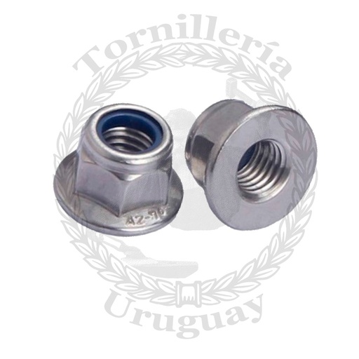 [003*2010] Tuerca con flange y seguro nylon MA 10 x 1.5 mm