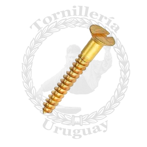 [035*4555] Tornillo de bronce para madera ranura paleta 4.5 x 55 mm