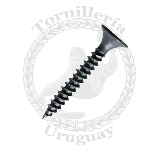 [401*0638] Tornillo punta aguja para yeso cabeza trompeta doble rosca 3.5x38