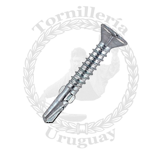 [409*4845] Tornillo punta mecha con alas cabeza fresada 4.2x45