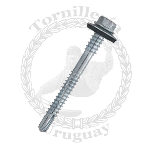 [474*5510] Tornillo punta mecha doble rosca cabeza hexagonal completo 5.5x100